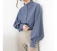 Grande Lanterna Maniche Stand Colletto Monopetto Camicetta Office Moda Per Women