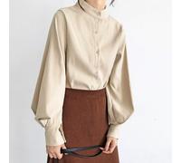 Grande Lanterna Maniche Stand Colletto Monopetto Camicetta Office Moda Per Women