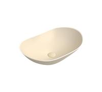 Grande lavabo da bagno in ceramica gialla con rubinetto a doppio controllo caldo e freddo, elegante lavabo artistico per bagni moderni