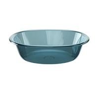 Grande lavabo per uso domestico ispessito, bacino per verdure in plastica trasparente, bacino multifunzione trasparente (blu)