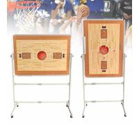 Grande lavagna magnetica per allenamento di basket con staffe e carrucole, lavagna cancellabile a secco bifacciale da 100 cm, lavagna bianca mobile per scuola e club
