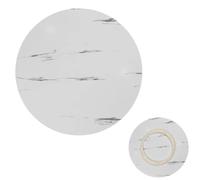 Grande Lazy Susan per Tavolo Da Pranzo, Piatto Girevole Rotondo In Legno Da 50/60/70/80/100cm, Vassoio Da Portata Rotante per Centrotavola Di Hotel E Ristoranti(White marble,45cm/18in)