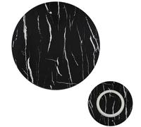 Grande Lazy Susan per Tavolo Da Pranzo, Piatto Girevole Rotondo In Legno Da 50/60/70/80/100cm, Vassoio Da Portata Rotante per Centrotavola Di Hotel E Ristoranti(Black marble,45cm/18in)