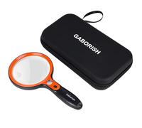 Grande lente d'ingrandimento con 36 luci LED e custodia, 10 x 20 x 45 x lente d'ingrandimento illuminata portatile con 1 luce UV per anziani, lettura, ispezione, monete, esplorazione ravvicinata