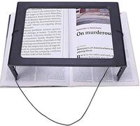 Grande Lente d'Ingrandimento Portatile Ideale LED Gratuita Lente d'Ingrandimento a Mani libere con Supporto Luminoso Lente d'Ingrandimento per la Lettura di Libri, creazione di Gioielli,