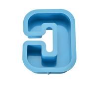 Grande Lettera Resina Modelli Alfabeto C Silicone Blu 6"