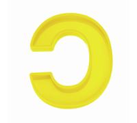 Grande Lettera Resina Modelli Alfabeto C Silicone Giallo 6 Pollici