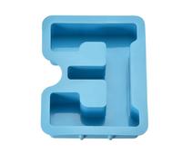 Grande Lettera Resina Modelli Alfabeto E Silicone Blu 6"