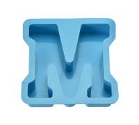Grande Lettera Resina Modelli Alfabeto M Silicone Blu 6"