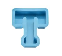 Grande Lettera Resina Modelli Alfabeto T Silicone Blu 6"