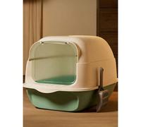 Grande lettiera per gatti classica completamente chiusa, dimensioni 50x35x35 cm, rimovibile, modello alto, anti-schizzi, anti-odore, facile da pulire, apertura a ribalta, lettiera specifica per animal