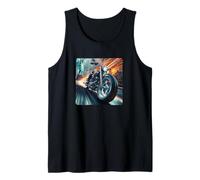 Grande libertà Look con Questa Grafica Liberty And Motorcycle Canotta