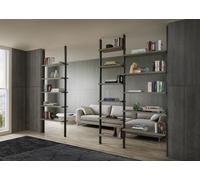 GRANDE LIBRERIA BIFACCIALE DIVISORIO PR-NATASHA 722 L102 + 166 cm TERRA SOFFITTO