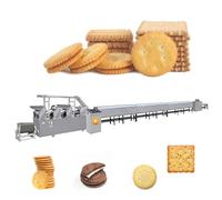 Grande linea di produzione del biscotto, attrezzatura di produzione croccante completamente automatica del biscotto con il biscotto della noce e del pancake che forma funzione