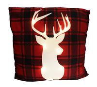 Grande Luce Fino Natale Cuscino 60cm x 60cm - Testa di Cervo