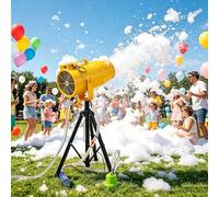 Grande Macchina Per La Schiuma Per Giardino, Piscina, Eventi All'aperto, Cannone Spara Schiuma Da 1000 W Per Feste, Fabbricatore Di Schiuma Portatile Con Treppiede, Potente Macchina(Yellow)