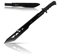 Grande Machete Xforst Affilata X-MTech, Lunghezza totale: 64,5 cm, con lama fissa e custodia inclusa.
