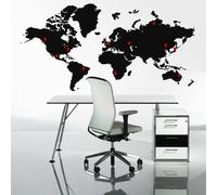 Grande Mappa Del Mondo Adesivi da Parete Globo Grafica Vinile Decorazioni Casa