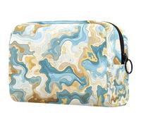 Grande mappa pittura trucco borsa cerniera sacchetto di viaggio cosmetico organizzatore per le donne, Multi, 18.5x7.5x13cm/7.3x3x5.1in, Art Deco