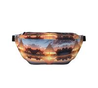 Grande marsupio con tenda illuminata, regalo per godersi sport, festival, allenamento, viaggi, corsa, casual, Nero , Taglia unica