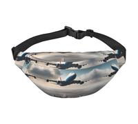 Grande marsupio per ragazzi con aereo ad alta quota, borsa a tracolla da viaggio, adatta per praticare sport, corsa, ciclismo, viaggi, pesca