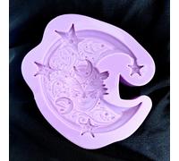 Grande Maschera Luna Stampo IN Silicone Per Resina,Argilla,Topper Torta & Altro
