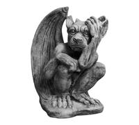 Grande massiccia Figura in Pietra Gargoyle - La pensosa Pietra colata Resistente al Gelo