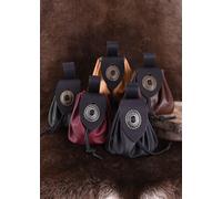 Grande Medioevo Cintura Portamonete IN Pelle, Con Fibbia IN Metallo