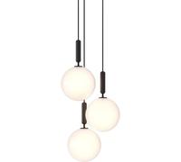 Grande Miira 3 Lampadario Bianco Opale
