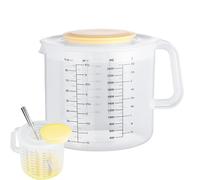 Grande misurino con coperchio - ciotola frullatore da 2400 ml con marcata, contenitore trasparente resistente agli schizzi per frullare la crema, preparare il succo, mescolare l'insalata