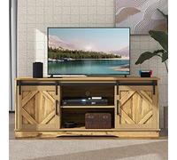 Grande mobile per TV, credenza con 2 classiche ante scorrevoli, scaffali regolabili per soggiorno, sala da pranzo, casa di campagna, design moderno, 150 x 40 x 60 cm (marrone usticale)