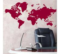 Grande Mondo Mappa Muro Adesivi IN one piece Globo Decalcomania Vinile Arte Room