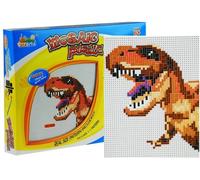 Grande mosaico con dinosauro, pioli colorati