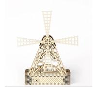Grande Mulino a Vento Puzzle 3D in Legno, Kit di Costruzione in Legno per Adulti da Costruire, Rompicapo Giochi Logica Potenziare creatività,Natale Ideale Regalo