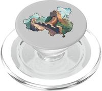 Grande muraglia cinese, dentro, mappa, di, cina PopSockets PopGrip per MagSafe