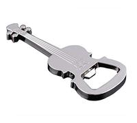 Grande Musica Chitarra Metallo Portachiavi Apribottiglie Argento Forte E Robusto