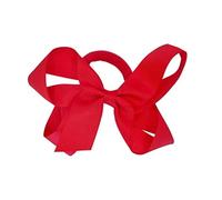 Grande nastro rosso fiocco motivo su un infinito Ponio Jersey elastico per capelli Bobble