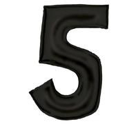 Grande numero 5 Silk Lustre Nero Palloncino N34 Confezione 86 cm