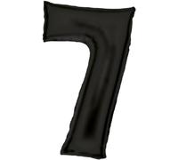 Grande numero 7 Silk Lustre Nero Palloncino N34 Confezione 86 cm