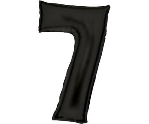 Grande numero 7 Silk Lustre Nero Palloncino N34 Confezione 86 cm