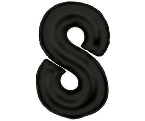 Grande numero 8 Silk Lustre Nero Palloncino N34 Confezione 86 cm