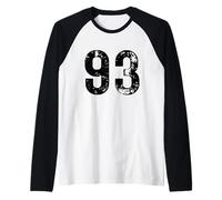 Grande Numero 93 per 93° Compleanno novantatré Anni 1993 Maglia con Maniche Raglan