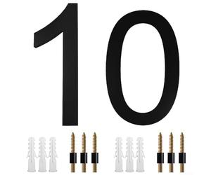 Grande numero civico galleggiante da 20,3 cm con design moderno per la visibilità della casa su garage e pareti esterne, adatto per montaggio a parete o a incasso (B)