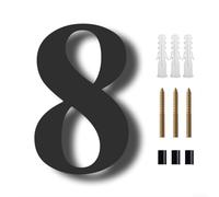 Grande numero civico nero da 20,3 cm per visibilità e facile installazione all'aperto (8)