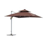 Grande Ombrello da Esterno Hawaii Organ Garden Courtyard Luce ossidata con Ombrello Romano(Brown)