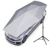 Grande Ombrello Parasole Auto Portatile da Esterno Grey-5.2mWithTripod | Apertura Telecomandata, Disponibile 4,2m 4,8m 5,2m per Protezione Quotidiana