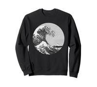 Grande Onda di Kanagawa, Arte dal Giapone Bianco e Nero Felpa