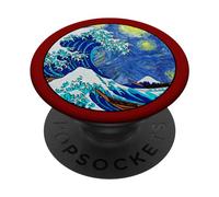 Grande Onda Off Kanagawa Van Gogh Starry Night Style PopSockets PopGrip Adesivo
