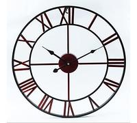 Grande Orologio da Parete, Orologio Vintage con Grandi Numeri Romani, Orologio da Parete Silenzioso a Batteria per Interni, per casa, Camera da Letto, Soggiorno, Cucina e Studio, 47 cm, Decorazione i