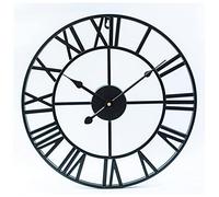 Grande Orologio da Parete, Orologio Vintage con Grandi Numeri Romani, Orologio da Parete Silenzioso a Batteria per Interni, per casa, Camera da Letto, Soggiorno, Cucina e Studio, 47 cm, Decorazione i